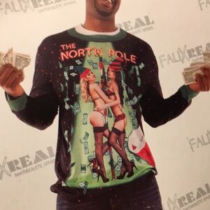 FauxReal Ugly Christmas Sweater Shirt